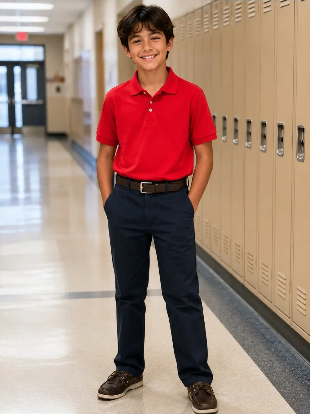 The Children’s Place Boys Red Uniform Polo Shirt – Size L 10/12